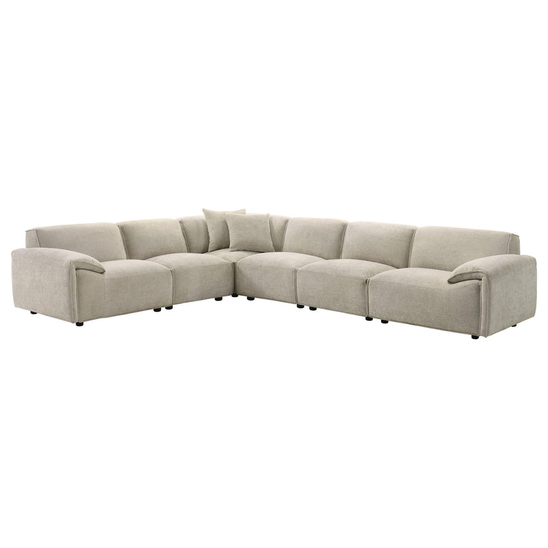 Crane 6-piece Modular Sectional Sofa Beige - 551931-SET