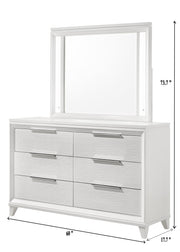 Cressida White Upholstered LED Panel Bedroom Set - Lara FurnitureBedroom Set