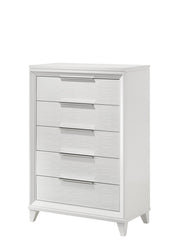 Cressida White Upholstered LED Panel Bedroom Set - Lara FurnitureBedroom Set