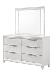 Cressida White Upholstered LED Panel Bedroom Set - Lara FurnitureBedroom Set