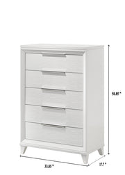 Cressida White Upholstered LED Panel Bedroom Set - Lara FurnitureBedroom Set