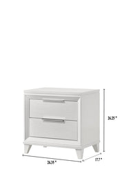 Cressida White Upholstered LED Panel Bedroom Set - Lara FurnitureBedroom Set