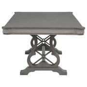 Cresswell 104-inch Double Pedestal Extension Dining Table Weathered Taupe - 107451