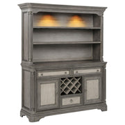 Cresswell 2-door 3-drawer Buffet and Hutch Weathered Taupe - 107455