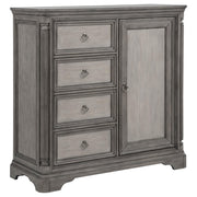 Cresswell 4-drawer Door Chest with Hidden Storage Weathered Taupe - 225147