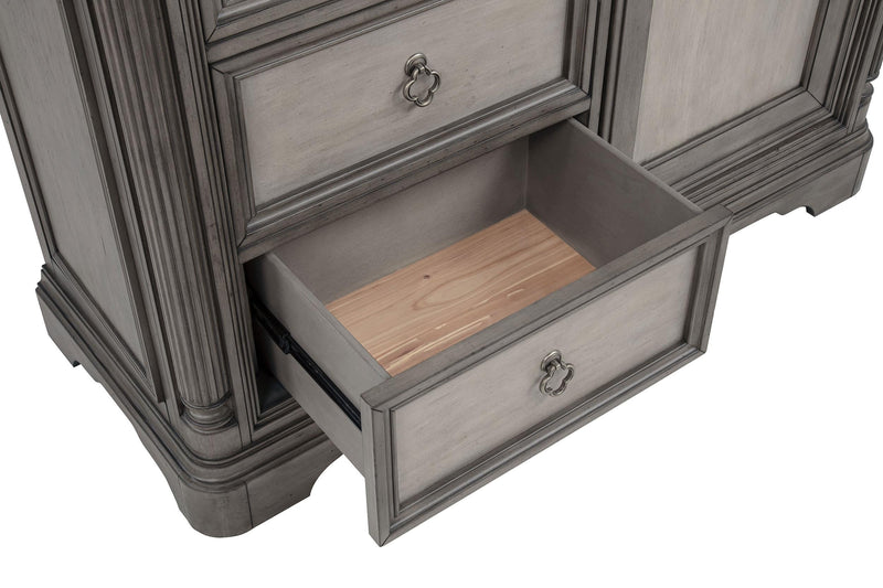 Cresswell 4-drawer Door Chest with Hidden Storage Weathered Taupe - 225147