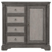 Cresswell 4-drawer Door Chest with Hidden Storage Weathered Taupe - 225147