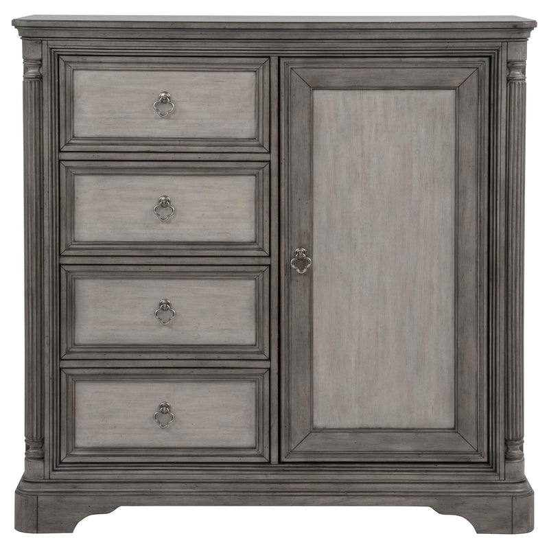 Cresswell 4-drawer Door Chest with Hidden Storage Weathered Taupe - 225147