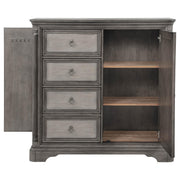 Cresswell 4-drawer Door Chest with Hidden Storage Weathered Taupe - 225147