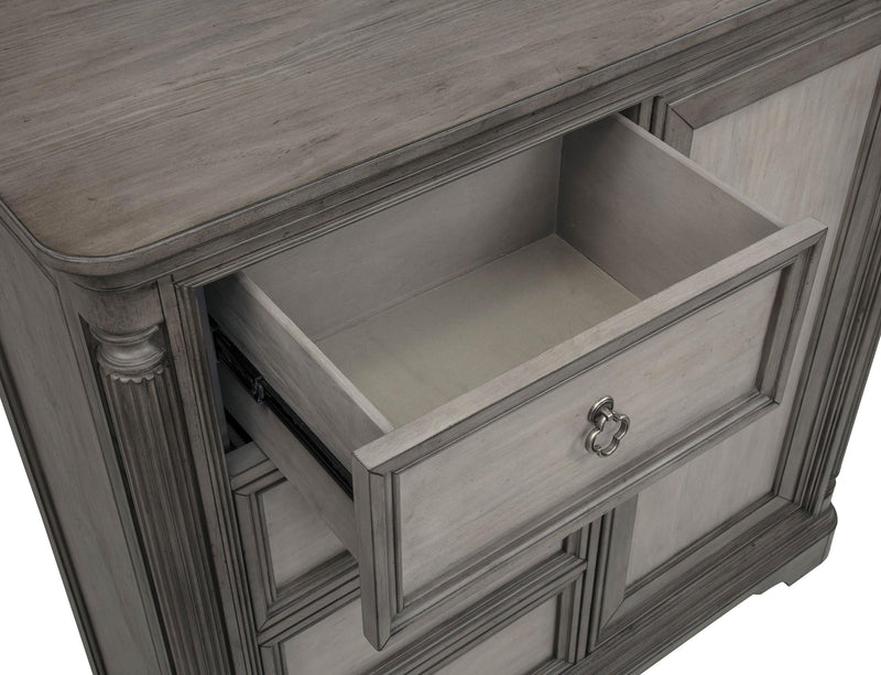 Cresswell 4-drawer Door Chest with Hidden Storage Weathered Taupe - 225147