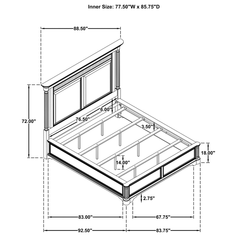 Cresswell 4-piece California King Bedroom Set Taupe - 225141KW-S4