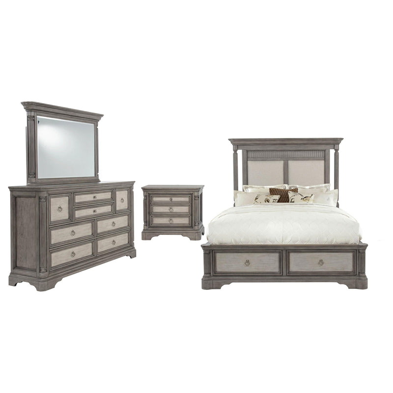 Cresswell 4-piece Queen Storage Bedroom Set Weathered Taupe - 225140Q-S4