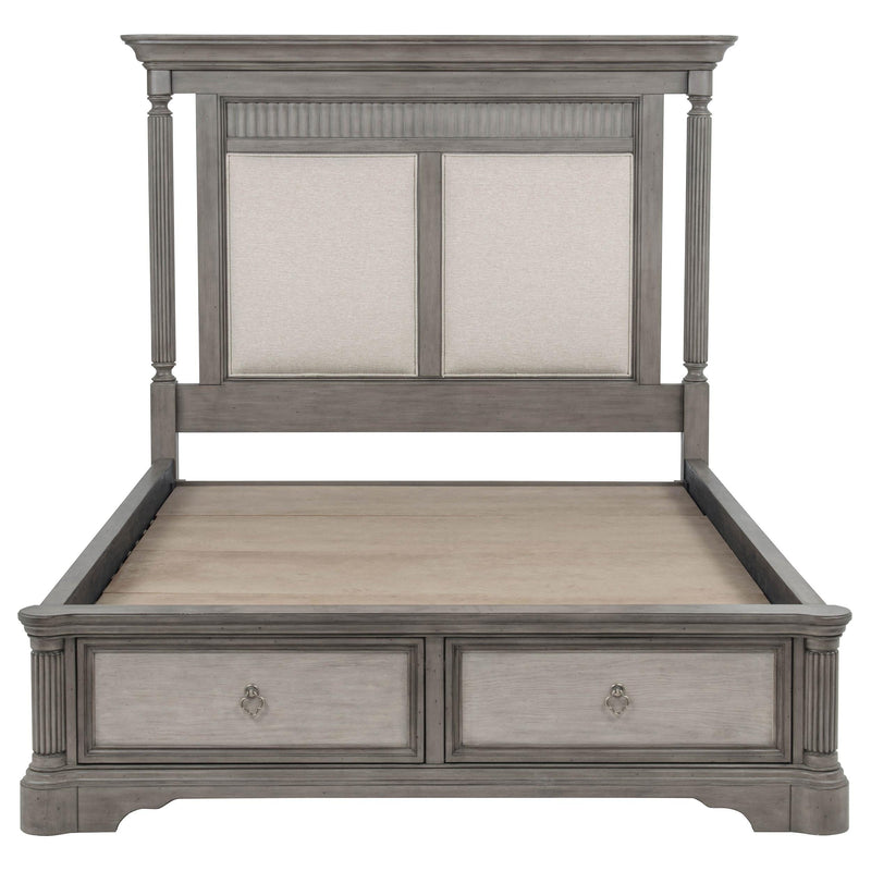 Cresswell 4-piece Queen Storage Bedroom Set Weathered Taupe - 225140Q-S4