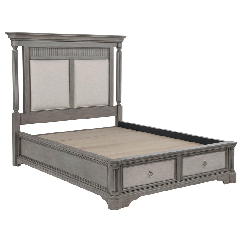 Cresswell 5-piece Eastern King Storage Bedroom Set Weathered Taupe - 225140KE-S5