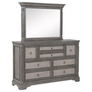 Cresswell 8-drawer Dresser with Mirror Weathered Taupe - 225143M