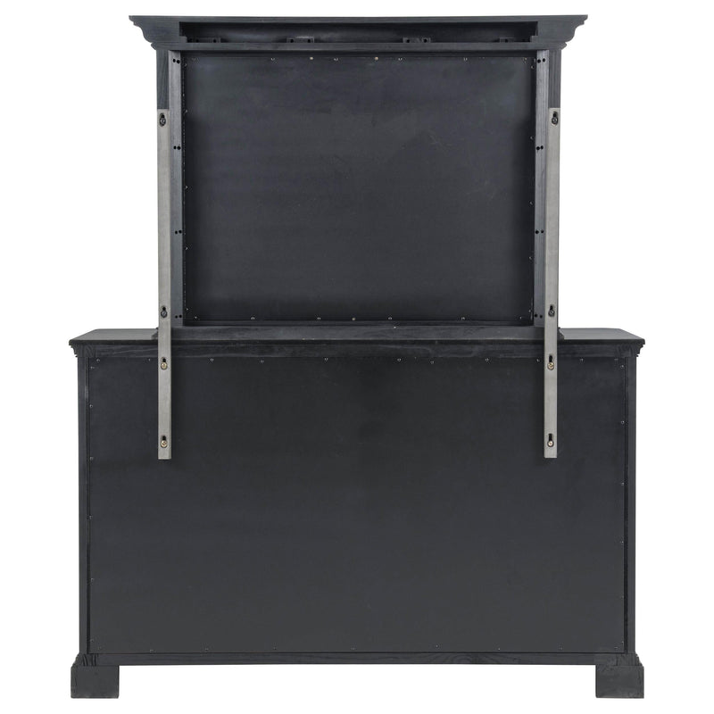 Cresswell 8-drawer Dresser with Mirror Weathered Taupe - 225143M