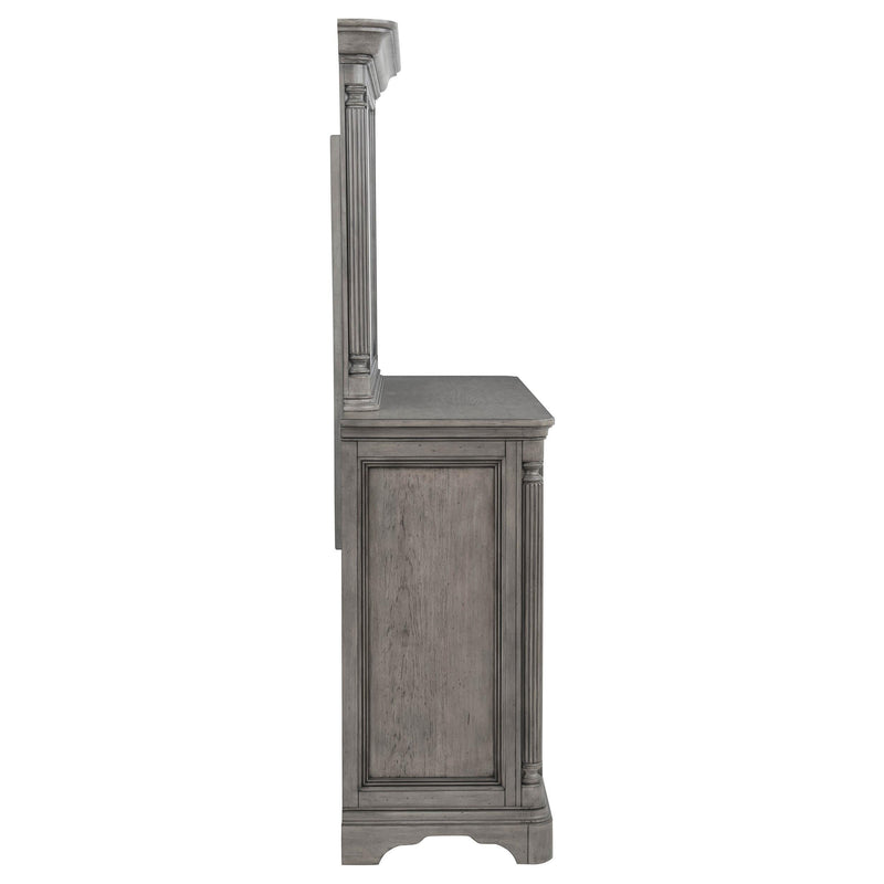Cresswell 8-drawer Dresser with Mirror Weathered Taupe - 225143M