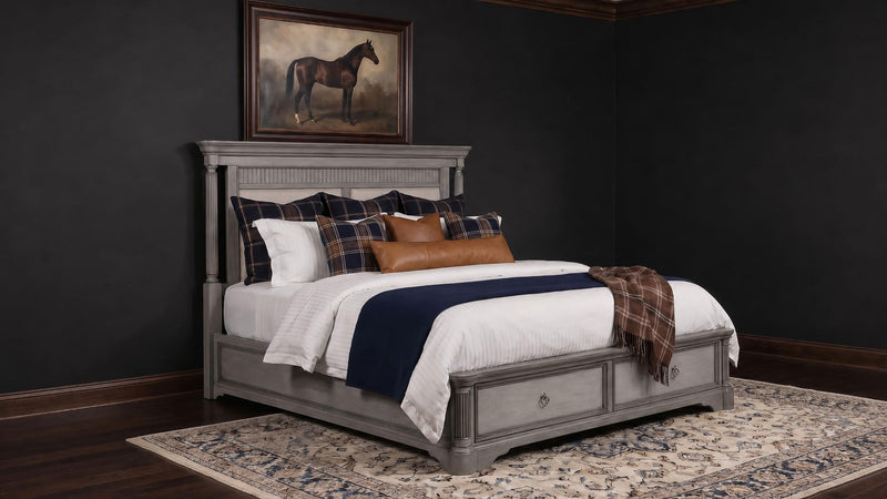 Cresswell California King Storage Platform Bed Weathered Taupe - 225140KW