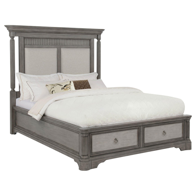 Cresswell California King Storage Platform Bed Weathered Taupe - 225140KW