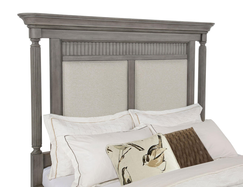 Cresswell Eastern King Upholstered Storage Platform Bed Weathered Taupe - 225140KE