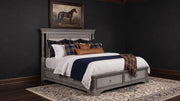 Cresswell Queen Upholstered Storage Platform Bed Weathered Taupe - 225140Q