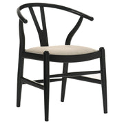 Crestmont Wood Wishbone Dining Side Chair Black (Set of 2) - 108482