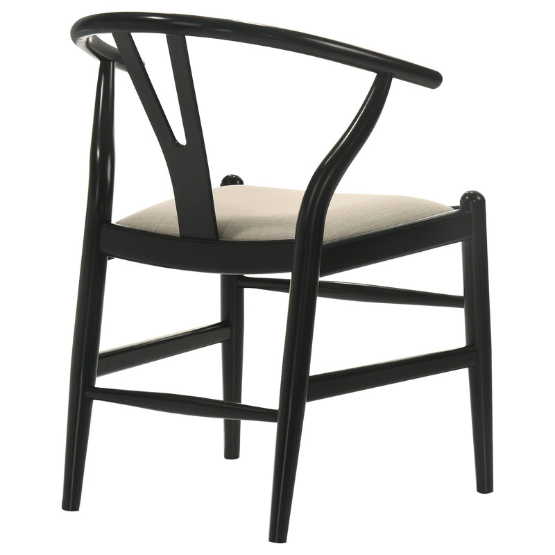 Crestmont Wood Wishbone Dining Side Chair Black (Set of 2) - 108482