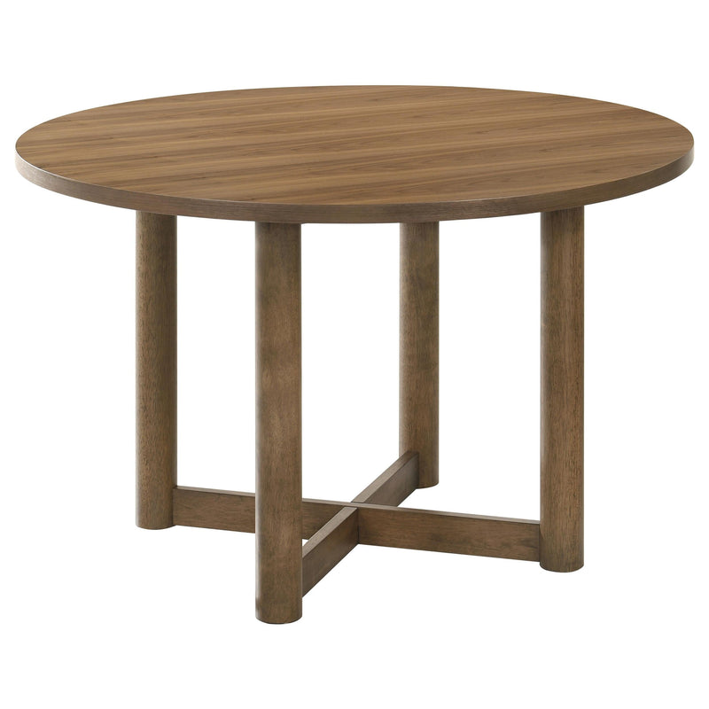 Crestmore 46-inch Round Wood Dining Table Walnut - 108570