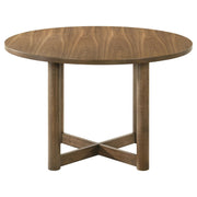 Crestmore 46-inch Round Wood Dining Table Walnut - 108570