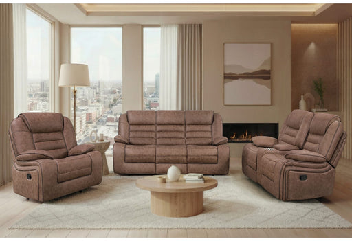 U2250 Brown Reclining Sofa/Console Reclining Loveseat - U2250-BROWN-RS/CRLS