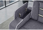 U1895 Grey P2 Reclining Sofa/Console Reclining Loveseat - U1895-GREY-P2 RS/CRLS