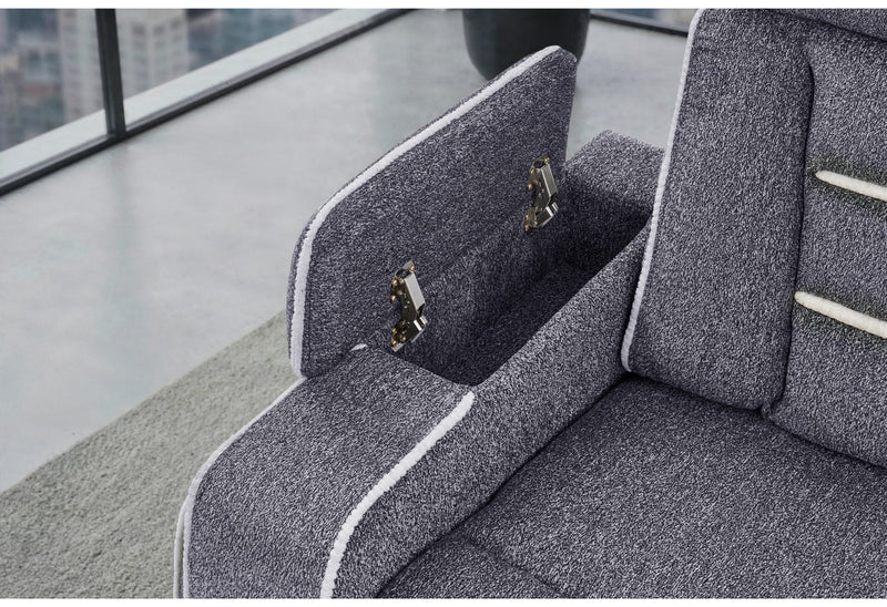 U1895 Grey P2 Reclining Sofa/Console Reclining Loveseat - U1895-GREY-P2 RS/CRLS