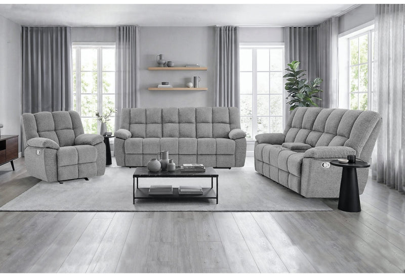 U6000 Smoke Reclining Sofa/Console Reclining Loveseat - U6000-SMOKE-RS/CRLS-N