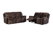 U6028 Brown Reclining Sofa/Console Reclining Loveseat - U6028-BROWN-RS/CRLS-N