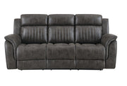 U8517 Grey Reclining Sofa/Console Reclining Loveseat - U8517-GREY-RS/CRLS-N