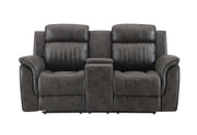 U8517 Grey Reclining Sofa/Console Reclining Loveseat - U8517-GREY-RS/CRLS-N