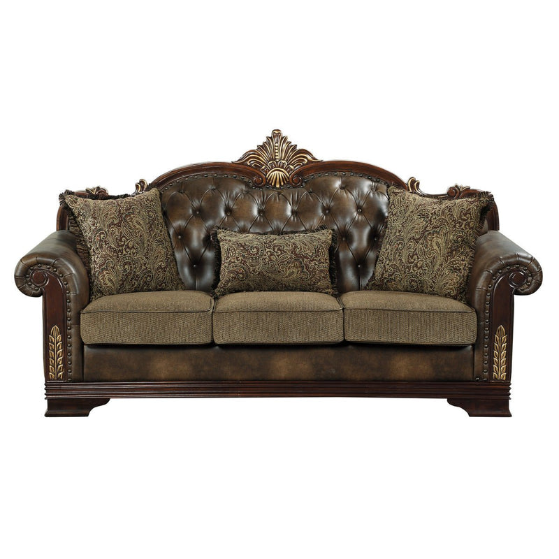Croydon Dark Cherry Living Room Set - Lara FurnitureLiving Room Set