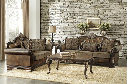 Croydon Dark Cherry Living Room Set - Lara FurnitureLiving Room Set