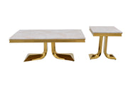 CT2003G 52X28X18 GOLD STAINLESS STEEL COFEE TABLE - 210000007824