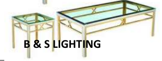 CT2009G 51 X 27 X 16 GOLD STAINLESS + GLASS COFFEE TABLE - 210000007391