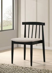 Cullen Dining Side Chair Upholstered Seat Black (Set of 2) - 193942BLK