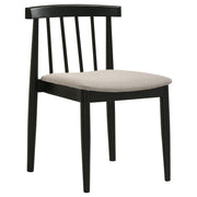 Cullen Dining Side Chair Upholstered Seat Black (Set of 2) - 193942BLK