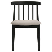 Cullen Dining Side Chair Upholstered Seat Black (Set of 2) - 193942BLK