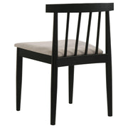 Cullen Dining Side Chair Upholstered Seat Black (Set of 2) - 193942BLK