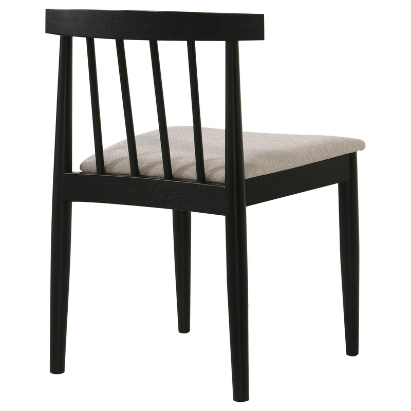 Cullen Dining Side Chair Upholstered Seat Black (Set of 2) - 193942BLK