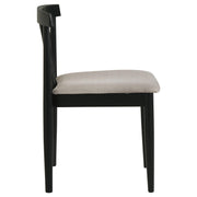Cullen Dining Side Chair Upholstered Seat Black (Set of 2) - 193942BLK