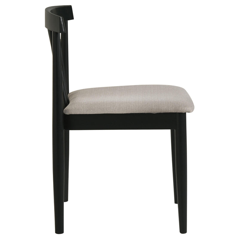 Cullen Dining Side Chair Upholstered Seat Black (Set of 2) - 193942BLK