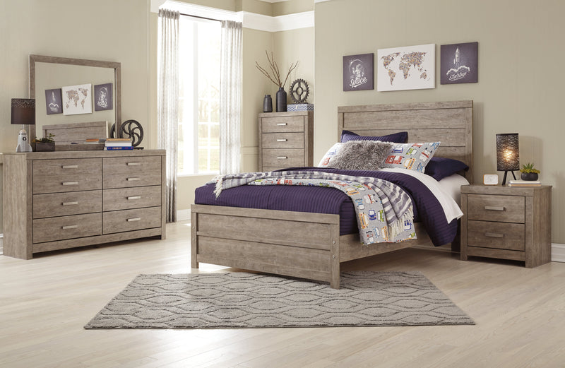 Culverbach Full Panel Bed with Mattress in Gray from Ashley - Lara Furniture