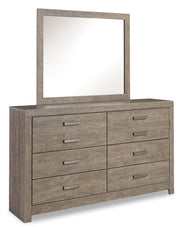 Culverbach Full Panel Bed with Mirrored Dresser and 2 Nightstands in Gray - PKG002423