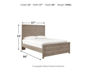 Culverbach Full Panel Bed with Mirrored Dresser, Chest and 2 Nightstands in Gray - PKG002426